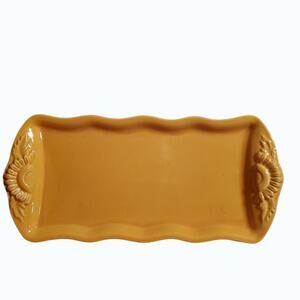 Appolia Rectangular Golden Serving Tray Brittany France Signed 0707350